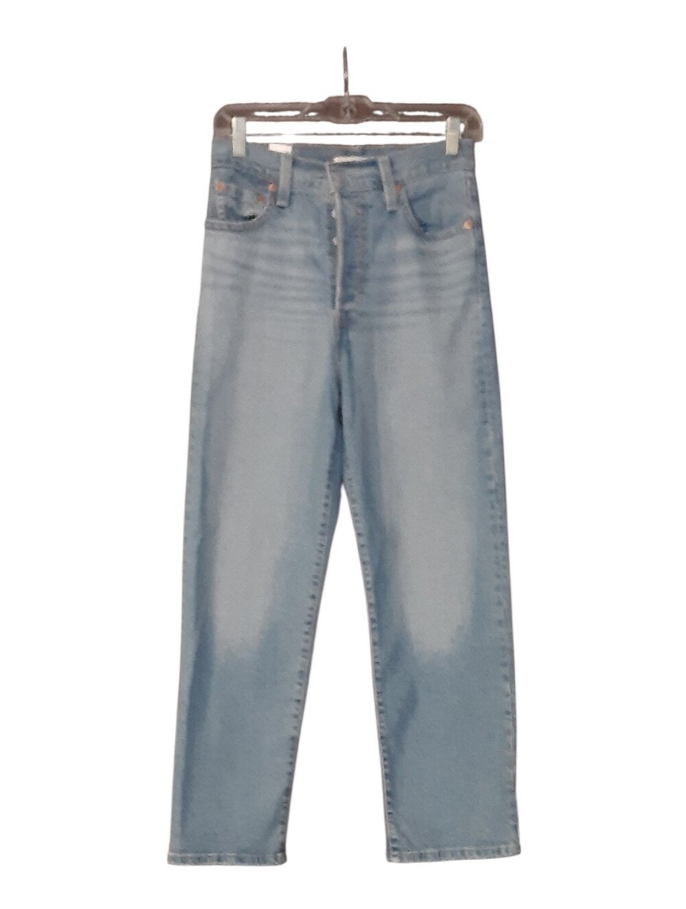 Levi's Ribcage Blue High-Rise Straight Leg Jeans. Size 26. Very Good Condition